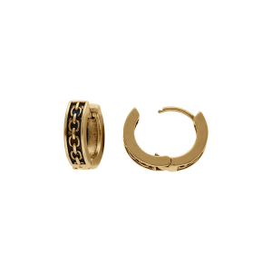 CREOLE ACIER ET PVD DORÉ ARTICULÉE 13MM MOTIF MAILLONS