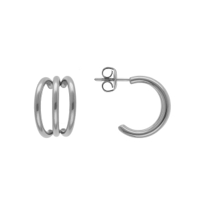 CRÉOLES ACIER 3 RANGS  LARGEUR 10 X HAUTEUR 17MM