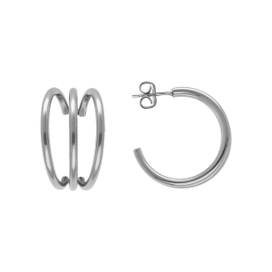 CRÉOLES ACIER 3 RANS LARGEUR 15MM X HAUTEUR 25MM