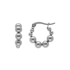 CRÉOLES ACIER  BOULES 17.5MM