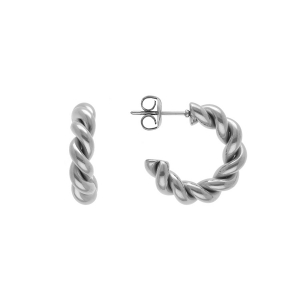 CRÉOLES ACIER TORSADE  20MM