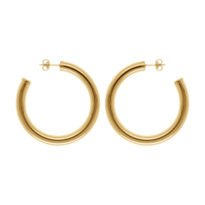 CRÉOLES ACIER DORÉ TUBE 6X50MM