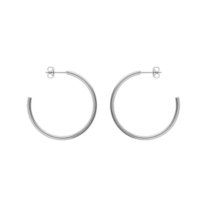 CRÉOLES ACIER MASSIF FIL 2.5MM  DIAM 40MM