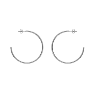 CRÉOLES ACIER MASSIF FIL 2.5MM  DIAM 50MM