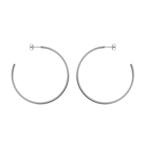 CRÉOLES ACIER MASSIF FIL 2.5MM  DIAM 60MM