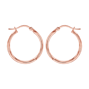 CREOLE ACIER ET PVD ROSE FIL 2MM DIAM 20MM