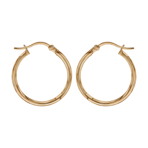 CREOLE ACIER ET PVD DORÉ FIL 2MM DIAM 20MM EXT