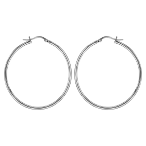 CREOLE ACIER FIL 2MM DIAM 40MM  EXT