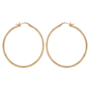 CREOLE ACIER ET PVD DORÉ FIL 2MM DIAM 40MM EXT