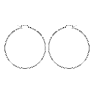 CREOLE ACIER FIL 2MM DIAM 50MM  EXT