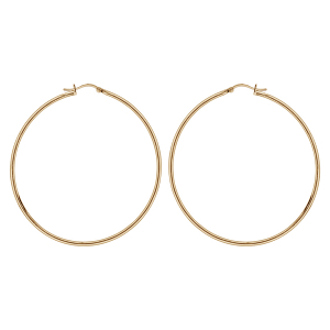 CREOLE ACIER ET PVD DORÉ FIL 2MM DIAM 60MM