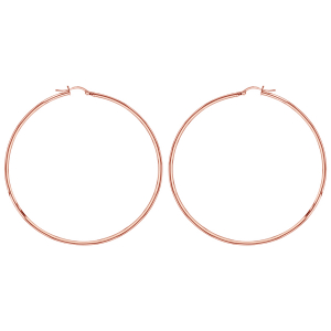 CREOLE ACIER ET PVD ROSE FIL 2MM DIAM 70MM