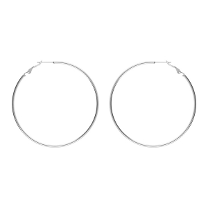 CREOLE ACIER FIL 2MM DIAM 60MM  TIGE ET CLAPET