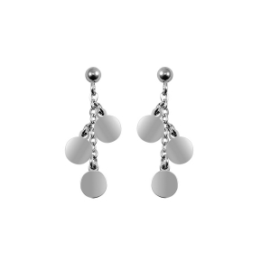 BOUCLES D'OREILLES TIGE ACIER PAMPILLES