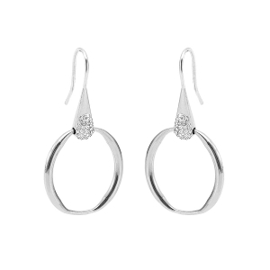 BOUCLES D'OREILLES CROCHET ACIER CERCLE