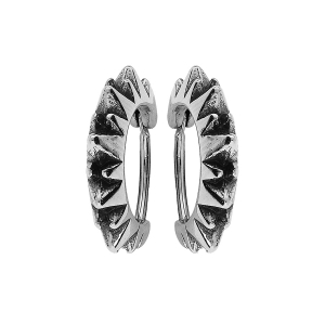 CRÉOLES ACIER PATINÉ DIAM 10MM