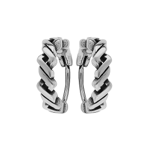 CRÉOLES ACIER PATINÉ DIAM 10MM