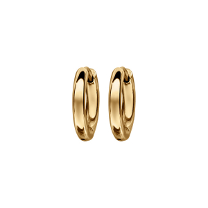 CREOLE ACIER DORÉ FIL ROND 3MM ARTICULEE DIAM EXT 15 MM