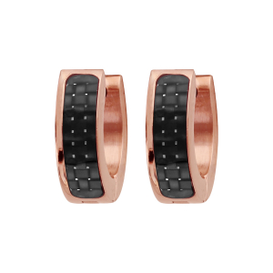 CREOLE ACIER ET PVD ROSE AVEC CARBONE