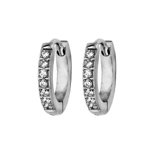 CRÉOLES ACIER ARTICULEE OXYDES BLANCS SERTIS SUR 1 FACE