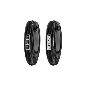 CREOLE ACIER ET PVD NOIR FIL ROND 3MM ARTICULEE DIAM EXT 12MM MOTIF GRECQUE