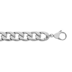 BRACELET ACIER 11MM MAILLE GOURMETTE HAWAI 19CM