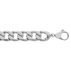 BRACELET ACIER 11MM MAILLE GOURMETTE HAWAI 19CM