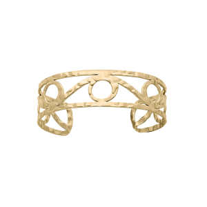 BRACELET ACIER ET PVD DORÉ  RIGIDE