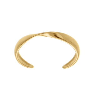 BRACELET ACIER DORÉ RIGIDE OUVERT DIAM 60MM