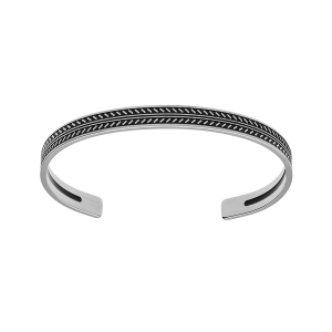 BRACELET ACIER PATINÉ BRILLANT 67 X 50MM