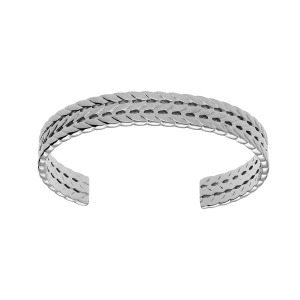 BRACELET ACIER PATINÉ BRILLANT 65 X 50MM