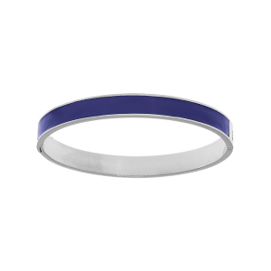 BRACELET ACIER RIGIDE ARTICULÉE 8MM 60MM RÉSINE BLEU