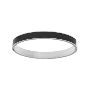 BRACELET ACIER RIGIDE ARTICULÉE 8MM 60MM RÉSINE NOIRE