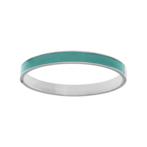 BRACELET ACIER RIGIDE ARTICULÉE 8MM 60MM RÉSINE TURQUOISE IMITATION
