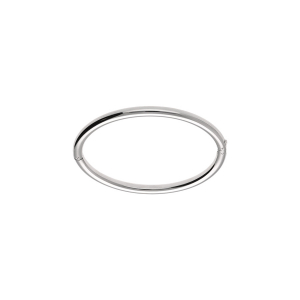 BRACELET ACIER JONC MASSIF TUBE OVALE 5MM ARTICULÉ DIAM 62 X55.5 MM INTERIEUR