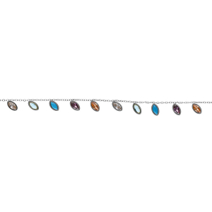 BRACELET ACIER NAVETTE TUTTI FRUTTI  16+3CM