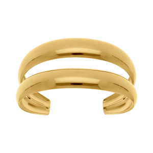 BRACELET ACIER DORÉ JAUNE DOUBLE RANG   60MM
