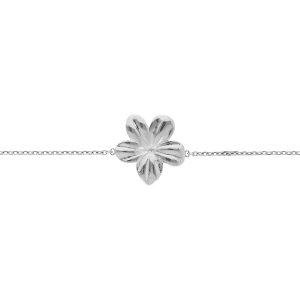 BRACELET ACIER FLEUR 16+3CM