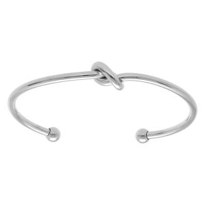 BRACELET ACIER RIGIDE AVEC NOEUD D'AMOUR 63MM X 45MM