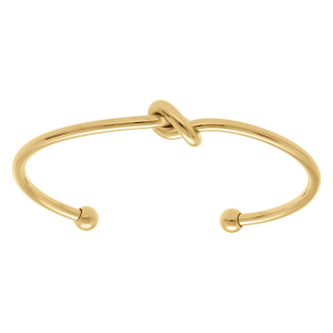 BRACELET ACIER DORÉ RIGIDE AVEC NOEUD 63MM X 45MM