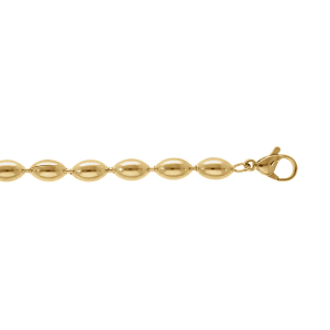 BRACELET ACIER DORÉ 17+4CM