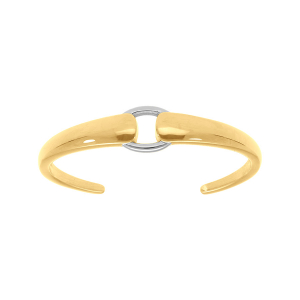 BRACELET ACIER BICOLORE RIGIDE 60X50MM