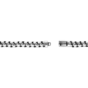 BRACELET ACIER MAILLE BRILLANTE 21CM