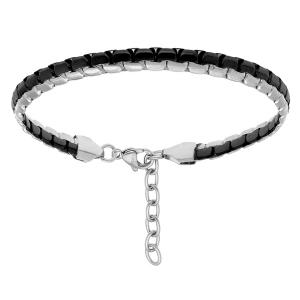 BRACELET ACIER PVD NOIR 19+3CM