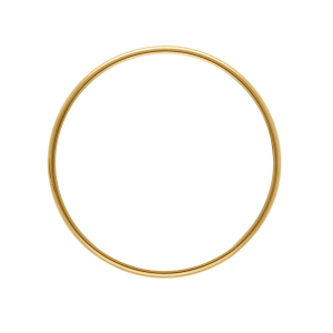 BRACELET ACIER DORÉ FIL ROND 2MM DIAM 63MM