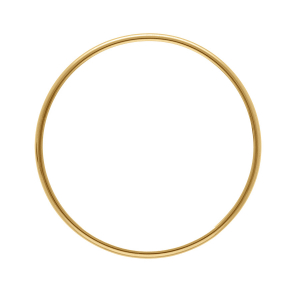 BRACELET ACIER DORÉ FIL ROND 2MM DIAM 65MM
