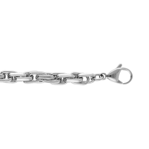 BRACELET ACIER MAILLES ENTRELACÉES  5MM 16+3CM