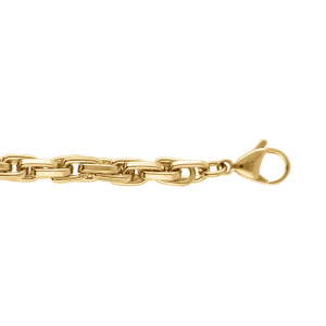 BRACELET ACIER DORÉ MAILLES ENTRELACÉS   5MM  16+3CM