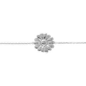 BRACELET ACIER FLEUR 16+3CM