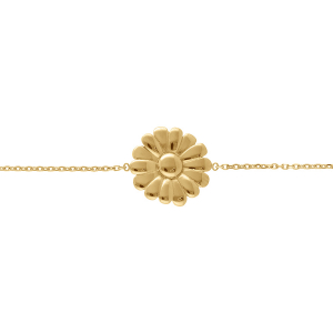 BRACELET ACIER DORÉ FLEUR 16+3CM